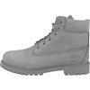 Timberland 6 inch Premium Waterproof (Junior), Stivali Stringati, Grigio Medium Grey Nubuck, 39 EU