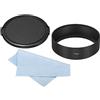 PATIKIL 77mm Obiettivo Cappuccio, Standard Messa Fuoco Smerigliato Superficie Antiriflesso Interno Cappuccio con Cappuccio e Pulizia Panno per Fotocamera Obiettivo, Nero