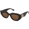 Gucci GG1421S 002 | Occhiali da Sole Graduati o Non Graduati | Prova Online | Plastica | Cat Eye | Marrone, Havana | Adrialenti