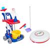 W'TOY- My Little House Set per Fare Le Pulizie con Tanti Accessori e Robot aspirapolvere con Funzionamento a batterie, Multicolore, 40641