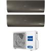 Haier Climatizzatore Condizionatore HAIER Dual Split 7+12 Serie FLEXIS PLUS BLACK Inverter Con 2U40S2SM1FA R-32 WI-FI INTEGRATO 7000+12000 A++/A+