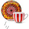 EVVIVA ETNA SET 6 TAZZE CAFFE' CON PIATTO 5210