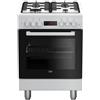 Beko FSE62110DWF Cucina a Gas con Forno Elettrico Multifunzione Capacita' 66 Litri 4 Fuochi Classe energetica A 60 cm Bianco