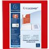 Exacompta - 51845RE - 1 Raccoglitore Personalizzabile Kreacover - 4 Anelli a D 60 mm - Copertina Foderata PP con Tasca Fronte/Dorso/Retro - Dorso 90 mm - F.to Esterno 30x32 cm per A4 Maxi - Rosso