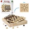 Dal Negro 3 Game Compendium by Dal Negro: Chess, Draughts and 9 Men's Morris, 36cm