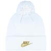 NIKE POM BEANIE BIANCO/ORO (001)