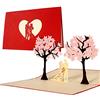 Diese-Klappkarten Partecipazioni matrimonio 3d eleganti, inviti matrimonio intagliati in cartoncino, biglietto matrimonio originale per sposi rosa, biglietto nozze pop up, L10
