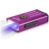 TrustFire Mini X LED Torcia Portachiavi, 320LM Mini EDC Light, Piccola Torcia Portatile Leggero (Bianco + UV (365nm) Doppia Luce, Corpo Viola) .