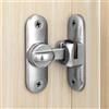 Heveer Serratura per Porta Scorrevole Chiusura per Serratura 90/180 Gradi Chiavistello per Porta in Legno Giardino Cucine Finestre Argento