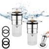 SHFYFHS 2 filtri di scarico pop up in acciaio inox 304, Upgraded Bathroom Sink Plug, Metal Drain Plug universale, tappo per lavandino, con filtro e guarnizioni, tappo di scarico per bagno, lavandino e cucina