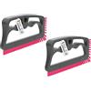 FUGINATOR® Set di 2 Spazzole per Fughe in Grigio/Rosa - Pulizia di Piastrelle e Pavimenti in Bagno, WC, Cucina - Pratica per Fughe e Piastrelle