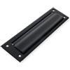 Amig - Bocchetta per lettere nera Mod. 1 - Sportello per pareti o porte - Raccoglitore di posta con coperchio in acciaio - 254 x 78 mm - Apertura: 198 x 48 - Colore nero opaco