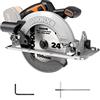 WORX Sega circolare Brushless 20 V Worx | PowerShare | WX520.9 - Senza batteria, né caricatore | Motore senza spazzole, taglio a smussato, base in alluminio, impugnatura ergonomica