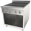 Cucina Professionale Con Piano Cottura Infrarossi 4 Piastre Profondità 70 cm