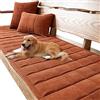 ZZDZW Copridivano 3 Posti con Braccioli, Fodera per Divano 2/4/1 Posti Antiscivolo Antimacchia, Copri Divano Relax Salvadivano trapuntato Copertura Divano Tessuto Super Morbido ( Color : Brown , Size : Blan