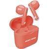 Music Hero cuffiette auricolari wireless, colorazione fluo, tecnologia True Wireless Stereo (TWS), custodia di ricarica da 180 mAh, controlli touch, microfono integrato, semi in-ear, rosso
