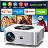 HORLAT Proiettore portatile【Auto Keystone】Horlat WiFi 6 Bluetooth Porjector Supporto 4K, 28000 Lumen Full HD 1080P Videoproiettore, Zoom 50%, Proiettore Home Cinema per TV Stick/smartphone