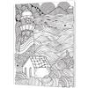 Pintcolor 7163.0 Telaio con Tela Stampata da Colorare, Legno di Abete/Cotone, Bianco/Nero, 40x50x3.5 cm , 100% Made in Italy