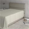 Italian Bed Linen Lenzuolo Sopra MAX COLOR Piazza e Mezza 180x300 cm, 100% Cotone Made in Italy - Lenzuola Letto Piazza e Mezza in Tinta Unita - PANNA