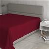 Italian Bed Linen MAX COLOR Lenzuolo sopra, 100% Cotone, Tinta unita, Bordeaux, Matrimoniale Maxi 270x300cm