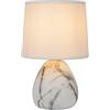 LUCIDE Marmo - Lampada da tavolo - Ø 16 cm - 1 x E14 - Bianco