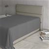 Italian Bed Linen Lenzuolo Sopra MAX COLOR Singolo 150x300 cm, 100% Cotone Made in Italy - Lenzuola Letto Singolo in Tinta Unita - GRIGIO SCURO