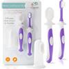 Cherish Baby Care Spazzolino Neonato (3-24 Mesi) - Silicone (Viola) | Set include 1x spazzolino neonato da dito & 1x in silicone. Spazzolino bambini 1 anno e 12 mesi in silicone senza BPA.