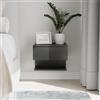 ComfortCove Comodino a Muro, L35 x A30 x P31,6 cm, Nero | Comodino Sospeso, Comodino con Ripiano, Mobiletto da Notte Sospeso, Tavolino da Notte a Muro, Mobiletto Flottante con Ripiano
