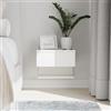 ComfortCove Comodino a Muro, L35 x A30 x P31,6 cm, Bianco