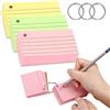 Yolistar 300 schede a cartoncini colorati,Flashcards,Schede rubrica,Flash Cards Cartoncino a Righe Schede Indice con 3 raccoglitori ad anelli,Di Apprendimento,Ufficio,Casa (3 Colori)
