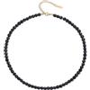 COAI Collana Donna Pietre Naturali Dure Semipreziose, Collana di Perline di Pietre Nere Onice Donna