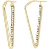 DelPia, Orecchini Triangolo Donna in Oro 18kt e Argento Sterling 925 con Cristalli Colorati (Bianco)