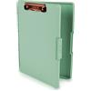 Dexas Slimcase 3517R-5503 - Portablocco con apertura laterale, 31,8 x 24,1 cm, colore: Verde schiuma marina con clip oro rosa