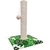 Croci Green Leaves - Tiragraffi per Gatti Adulti, Grandi e Piccoli, Tappetino con Albero 42 cm e Corda con Pallina Gioco Calmante Gatto, Graffiatoio in Sisal, Giochi per gli Animali da Casa