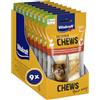 Vitakraft Delicious Chews, osso da masticare cane, ossi nodati da masticare con pelle di manzo avvolti in carne di pollo, per occupazione, senza zuccheri aggiunti (9x 70g)