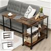 COSTWAY Tavolino, Legno ingegnerizzato Metallo, 156,5 x 30 x 72,5 cm