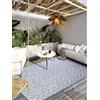 Villeroy & Boch Georgette Tappeto moderno per interni ed esterni, in tessuto piatto, effetto profondo, resistente alle intemperie e ai raggi UV, per balcone, terrazza, giardino, grigio, 160 x 230 cm