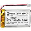 EEMB 3.7V 150mAh 401730 Lipo Batteria ricaricabile agli ioni di polimero di litio con connettore Molex-Assicurarsi che la polarità del dispositivo corrisponda alla batteria prima dell'acquisto!!!