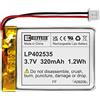 EEMB 3.7V 320mAh 402535 Lipo Batteria ricaricabile agli ioni di polimero di litio con connettore Molex-Assicurarsi che la polarità del dispositivo corrisponda alla batteria prima dell'acquisto!!!