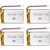 EEMB 4X EEMB 3.7V 2000mAh 103454 Batteria Lipo Batteria ricaricabile ai polimeri di litio con connettore JST-Fai una polarità sicura del dispositivo corrispondente con la batteria prima dell'acquisto !!!