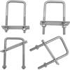 PEZEEU Bullone a forma di U M6 in acciaio inossidabile 304-4 PCS U-Bolts con dadi, piastra telaio per fissaggio tubi o come accessori per barche o yacht per corda bullone