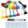 SHSHbuy 250 Pezzi Fascette Stringicavo Colorate,Fascette Cavi Elettricista,Nylon Cavi Stringicavo,Stringicavi Etichette per Fascette per Cable Management Giardinaggio 3 × 150 MM