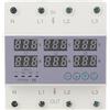 Hilitand Tester Multifase per Voltmetro Amperometro su Guida DIN, Protezione da Sovracorrente Automatica da Sovratensione AC 390‑500V(40A)