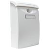 Amig - Cassetta delle lettere esterna modello 7 | Design moderno e resistente | Facile installazione con serratura | Protezione dalla pioggia | Dimensioni 34,5x20,5x10,5 cm, Bianco, Plastica