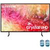 Samsung TV Crystal UHD 4K 43" UE43DU7170UXZT Smart TV Wi-Fi Black 2024, Processore Crystal 4K, 4K Upscaling, Slim Look Design, OTS Lite