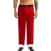 iEFiEL Pantalone Natalizio in Velluto Uomo Babbo Natale Rosso Elasticizzato Invernale Pantaloni Lunghi di Natale Carnevale Party Festa Shorts Christmas per Adulti M-4XL Rosso 4XL