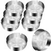 Nuts OT nuts Posacenere Acciaio Inox da Esterno 8 pezzi Portacenere Antivento Metallo Rotondo Posacenere da Tavolo Grande da Interno con 3 Grooves Adatto per Soprammobili Moderni, Casa, Balcone, Bar (10cm Argento)