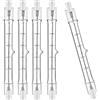 Jaenmsa R7S Lampadine Alogene 118mm 400W,230V 4000lm Dimmerabile R7s Lampadine Alogene,J118 T3 Alternativa al LED R7S,2700K Doppia Testa Lampadina Lineare,Per Lampadina Cappa Cucina, Confezione Da 5