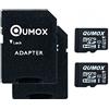 QUMOX, Scheda di memoria microSDHC da 32 GB UHS-I Grade 1, Classe 10, con adattatore SD, 2 pezzi