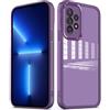 PanXCase Cover Trasparente per Samsung Galaxy A52 / A52 5G / A52s 5G - Custodia Clear con Lens Protector Ultra Sottile Morbida Antiurto con Protezione Fotocamera (Viola)